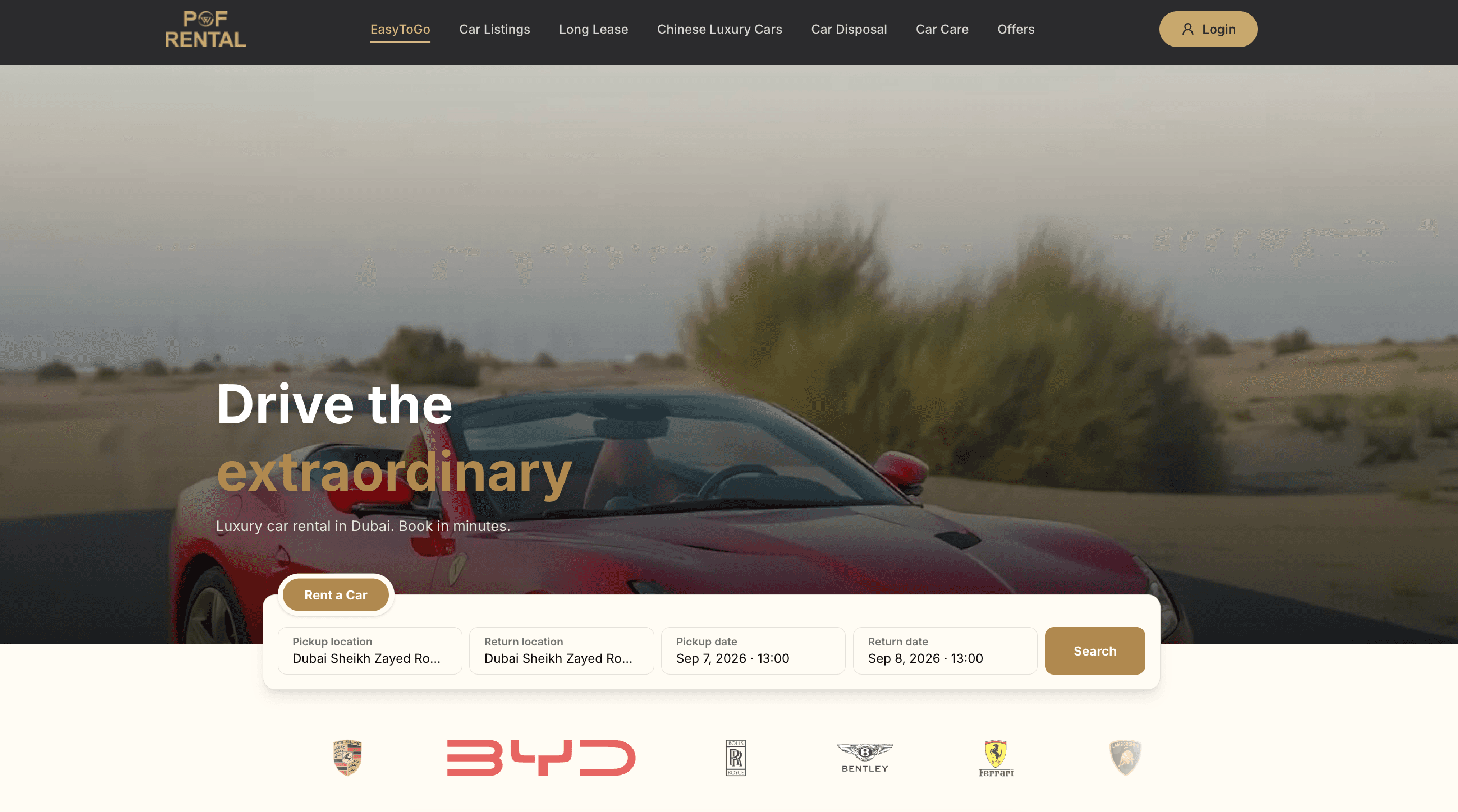 POF Rental platform shown on desktop and mobile